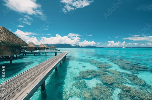 Tropical resort in French Polynesia