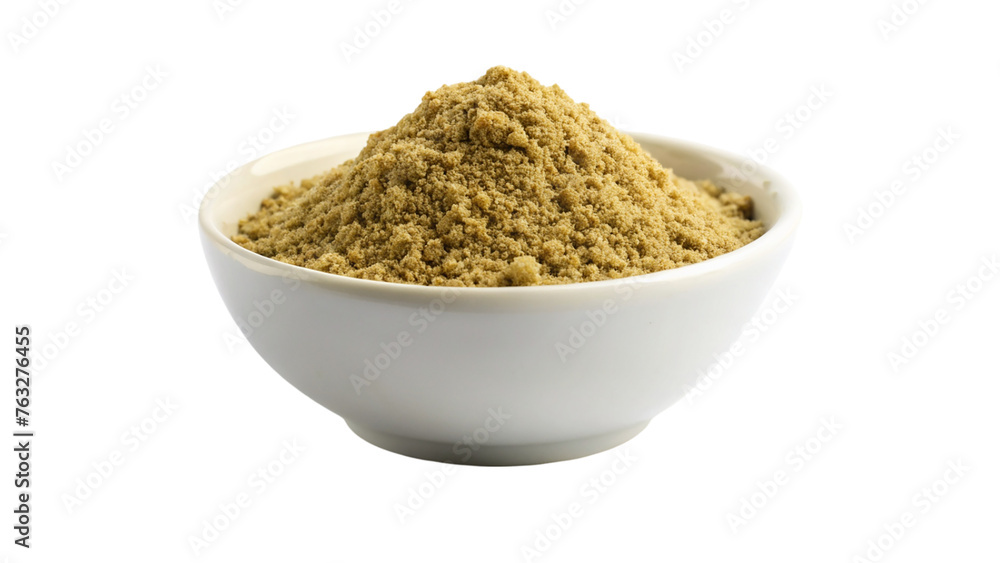 Coriander powder in a bowl. isolated on transparent background. Coriander powder in a bowl. isolated on transparent background.