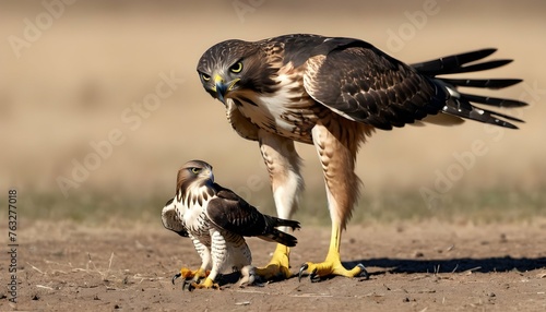 A Hawk With Its Prey Clutched Tightly In Its Talon Upscaled 6 2
