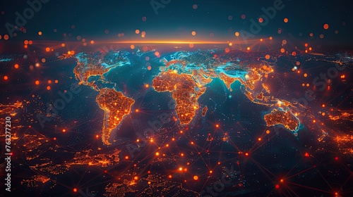 Global Connectivity: Charting Business Strategies and the World Economy through a Networked World Map