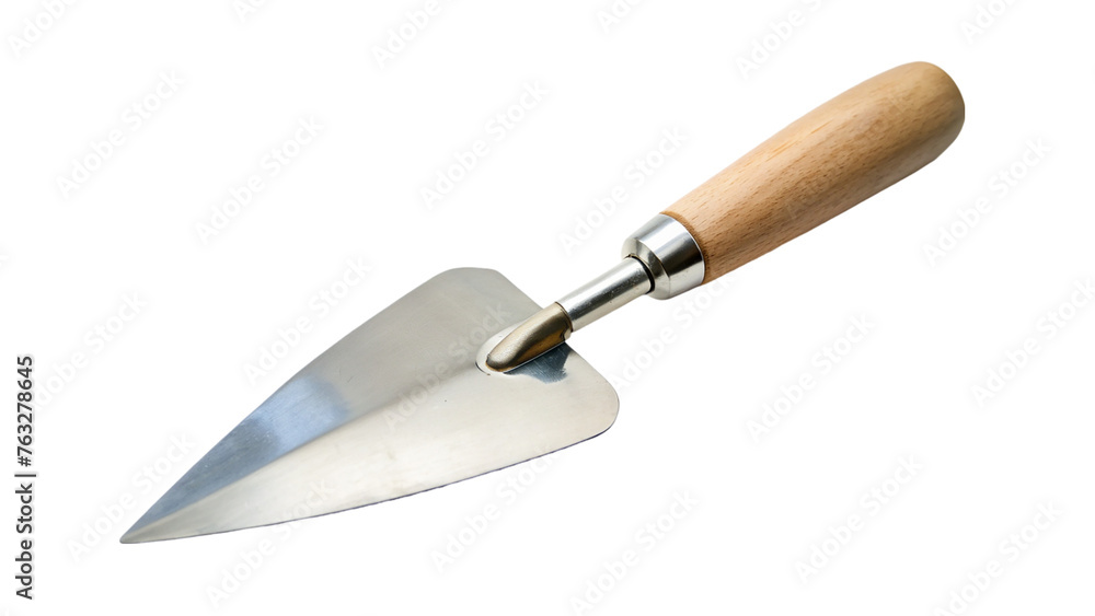 Trowel with wooden handle. isolated on transparent background. Trowel with wooden handle. isolated on transparent background.
