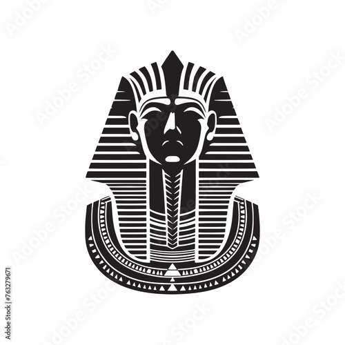 Magnificent Khufu Silhouette Tribute - Illuminating the Dynasty of Pharaohs with Khufu Illustration - Minimallest Khufu Vector
