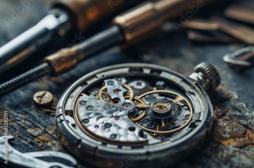 Watch mechanism on table