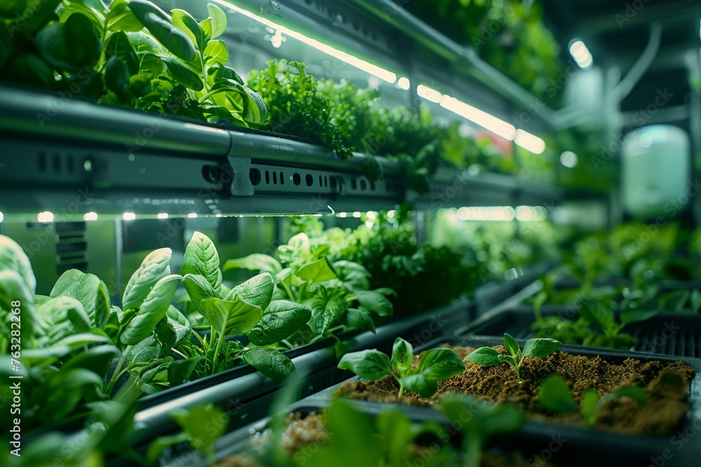 Artificial intelligence run farm on a space station Artificial intelligence run farm on a space station