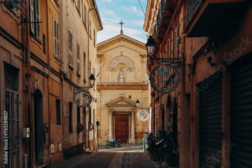 Lovely town center in Menton, south of France