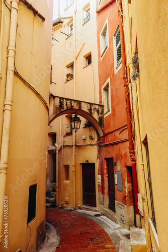 Lovely town center in Menton  south of France