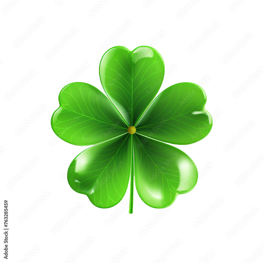 Four Leaf Clover Isolated on White Background Four Leaf Clover Isolated on White Background