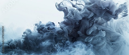 High-speed photography of ink drops in water  forming ethereal cloud-like patterns 