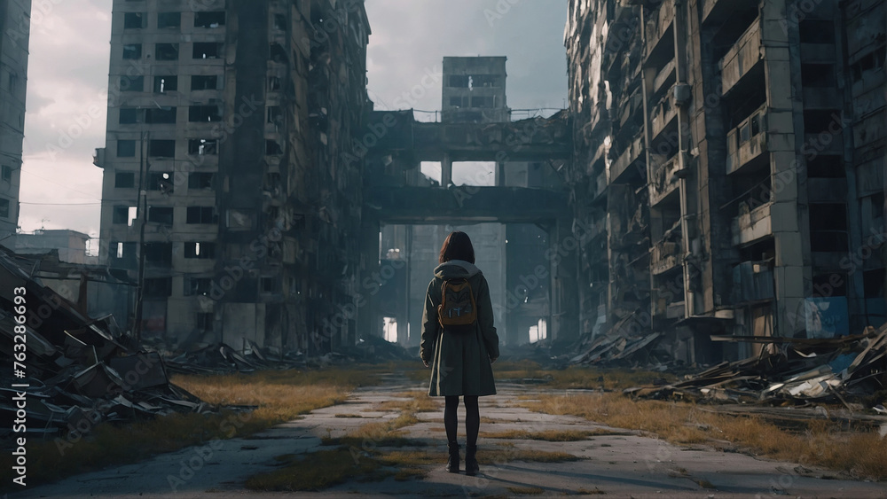 Quest for Purpose: A Lonely Girl's Journey in an Abandoned Future City