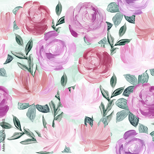 seamless pattern with roses