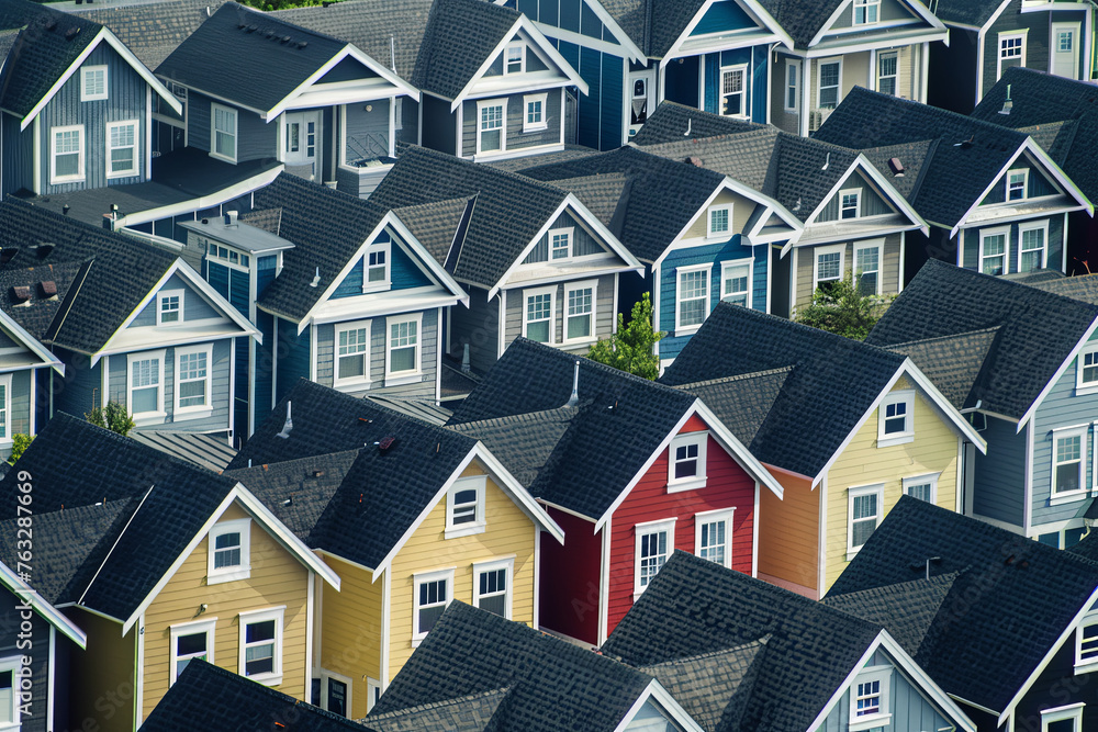 Closeup of house roof pattern