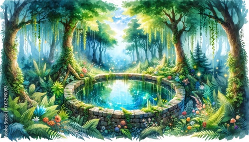 Watercolor painting of The Enchanted Well