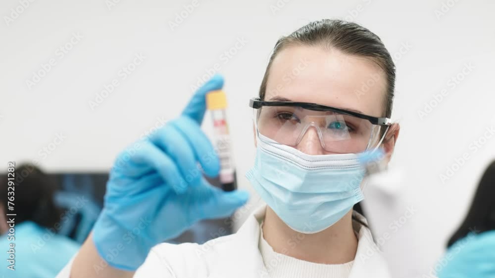 Medical Research Laboratory: Portrait of a Beautiful Female Scientist Using Micro Pipette for Analysis. Advanced Scientific Lab for Medicine, Biotechnology, Microbiology Development. Hands Close-up Medical Research Laboratory: Portrait of a Beautiful Female Scientist Using Micro Pipette for Analysis. Advanced Scientific Lab for Medicine, Biotechnology, Microbiology Development. Hands Close-up