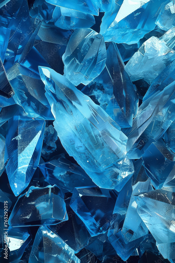 Blue crystal texture for background Blue crystal texture for background