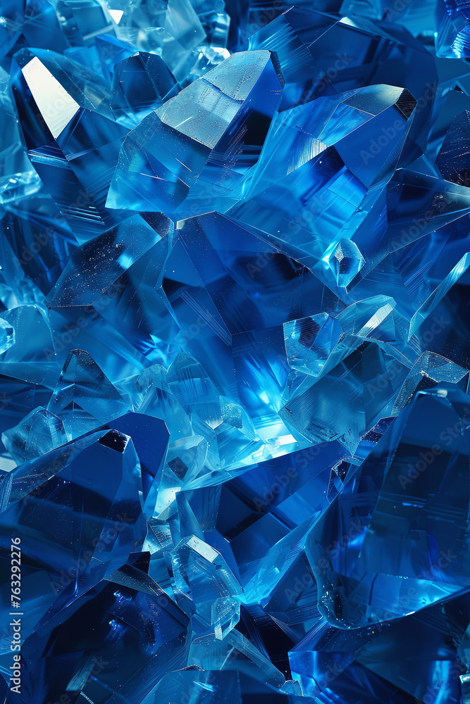 Blue crystal texture for background Blue crystal texture for background