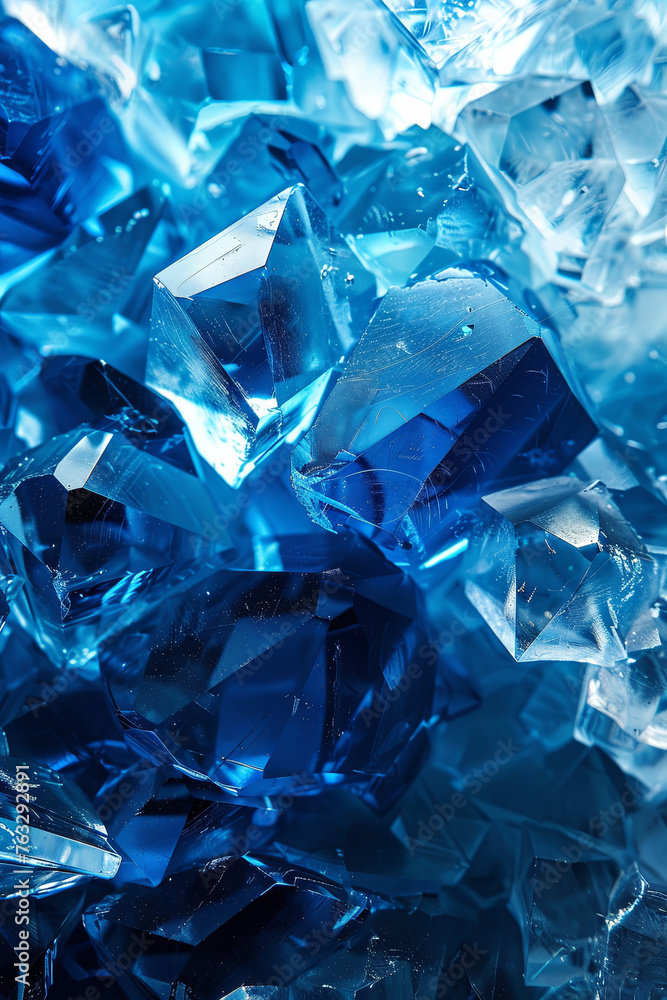 Blue crystal texture for background Blue crystal texture for background