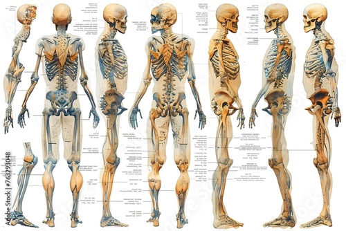 Human Skeleton System Bone Joints Anatomy in human body