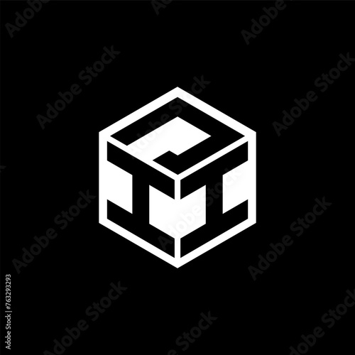 IIJ letter logo design with black background in illustrator, cube logo, vector logo, modern alphabet font overlap style. calligraphy designs for logo, Poster, Invitation, etc. © Mamunur