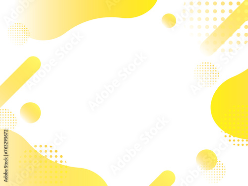 SALE・キャンペーン　ポップ な曲線フレーム　背景　黄色	