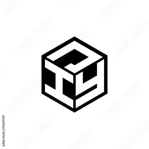 IYJ letter logo design with white background in illustrator, cube logo, vector logo, modern alphabet font overlap style. calligraphy designs for logo, Poster, Invitation, etc.
