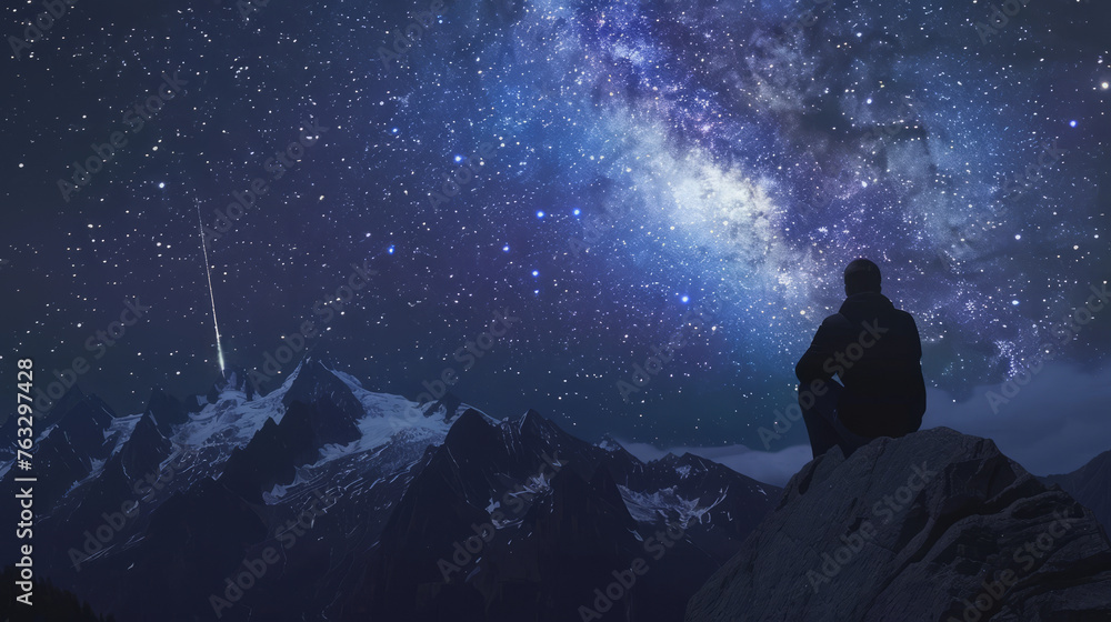 Sit and watch shooting stars on the mountain Sit and watch shooting stars on the mountain