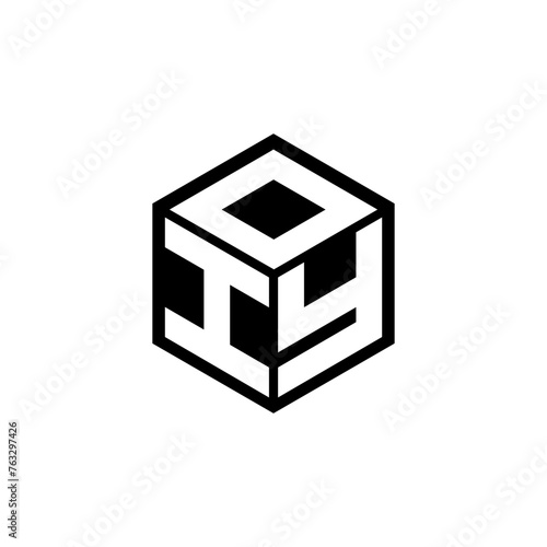 IYO letter logo design with white background in illustrator, cube logo, vector logo, modern alphabet font overlap style. calligraphy designs for logo, Poster, Invitation, etc.