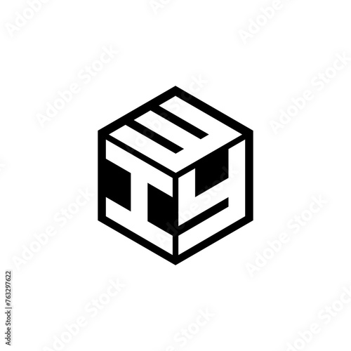 IYW letter logo design with white background in illustrator, cube logo, vector logo, modern alphabet font overlap style. calligraphy designs for logo, Poster, Invitation, etc.