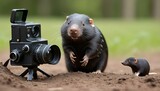 A Mole With A Camera Capturing Mole Life Moments Upscaled 2
