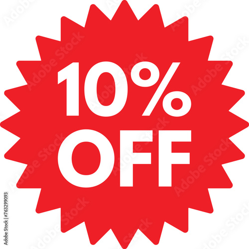 10 off sale label symbol . 10% off discount promotion icon vector
