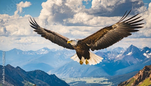 Isaiah 40 31  Rise on Wings like Eagle. High Flying Eagle with Wings Open. Bible Prophecy