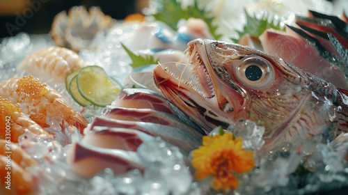 At a hidden sushi bar monster sashimi is the specialty