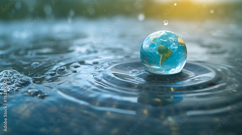 World Water Day Concept. Every Drop Matters. environment day, and global warming concept. World Water Day Concept. Every Drop Matters. environment day, and global warming concept.