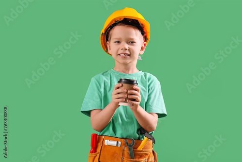 Cute little builder with co...