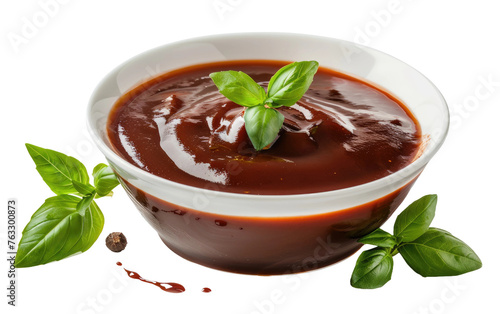Indulging in the Zesty Flavor of Barbecue Sauce, White Background, Generative AI. Transparent PNG