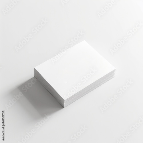 A minimalist business card design featuring a clean white background with a bold
