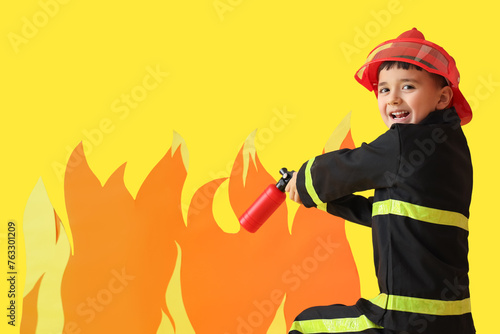 Cute little firefighter ext...