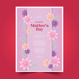 paper style mothers day flyer template design vector illustration