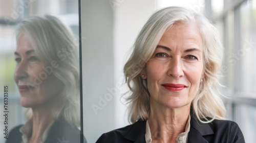 Confident mature business woman in a modern office