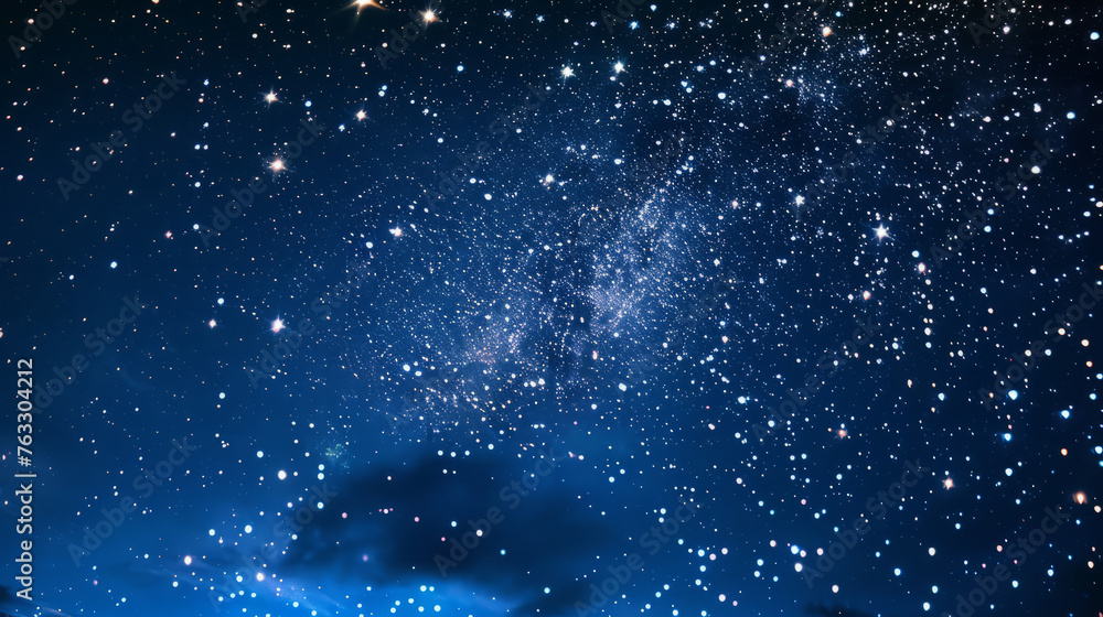 Fototapeta premium The stars fill the sky at night