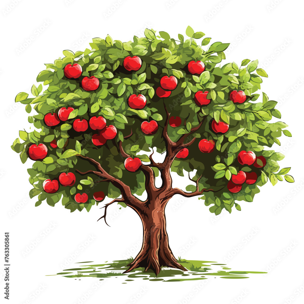 Apple Tree Clipart isolated on white background