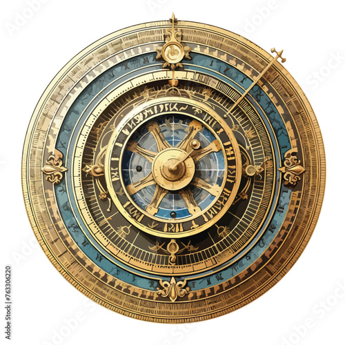 Astrolabe Clipart isolated on white background © Ideas