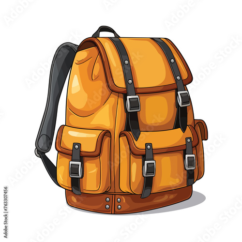 Backpack Clipart isolated on white background