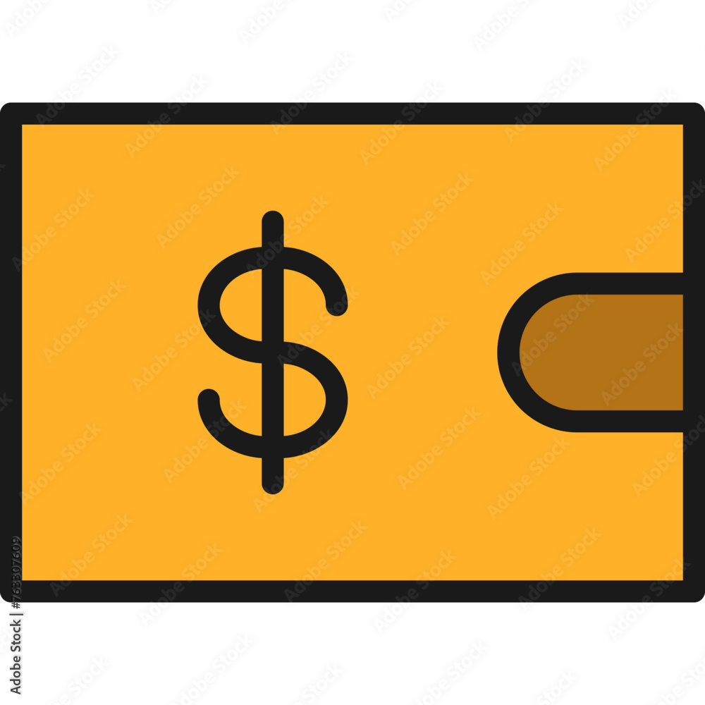 Wallet Outline Color Icon