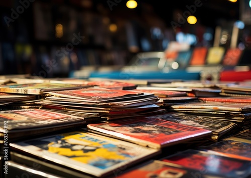 Stacks of old comic books for sale