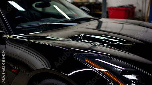 Retrofit a carbon fiber hood on a sports coupe. © Transport Images