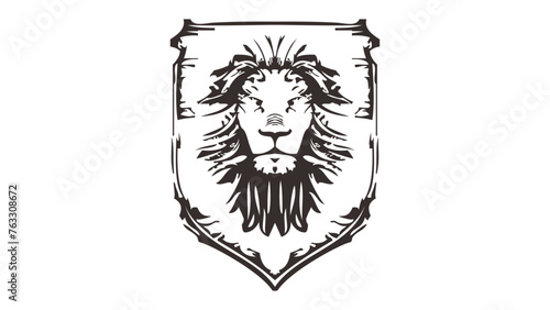 Retro Lion Face Vector - A Symbol of Strength and Royalty
