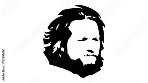 Bearded Man Holding Mystery in Monochrome Stillness - A Minimalist Portrait