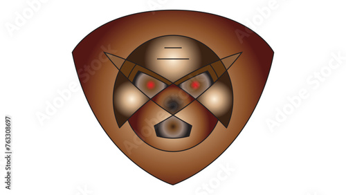 Alien and Shield Design - A Guardian from the Outer Worlds