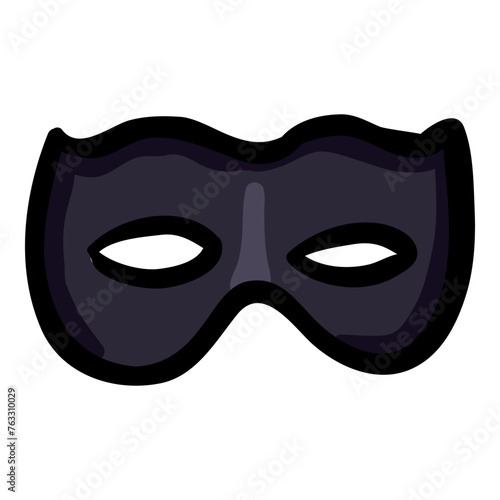 Black Mask - Hand Drawn Doodle Icon