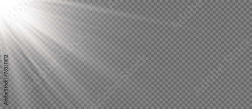 Vector transparent sunlight with special lens flare effect. png	
